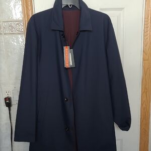 Murano Men's Dark Blue Raincoat